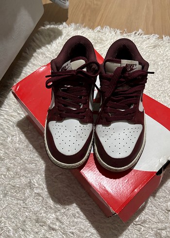 Orijinal Bordo Nike Dunk Spor Ayakkabı - Görsel 13