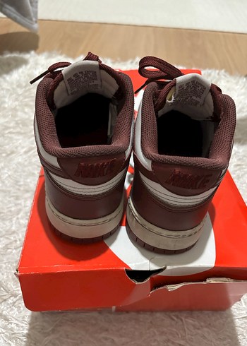Orijinal Bordo Nike Dunk Spor Ayakkabı - Görsel 4