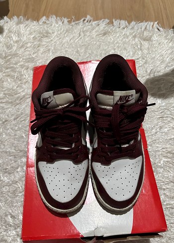 Orijinal Bordo Nike Dunk Spor Ayakkabı - Görsel 2