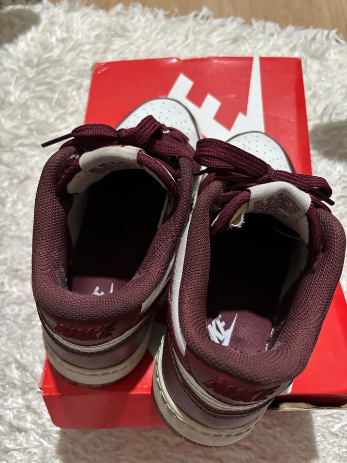 Orijinal Bordo Nike Dunk Spor Ayakkabı - Görsel 3