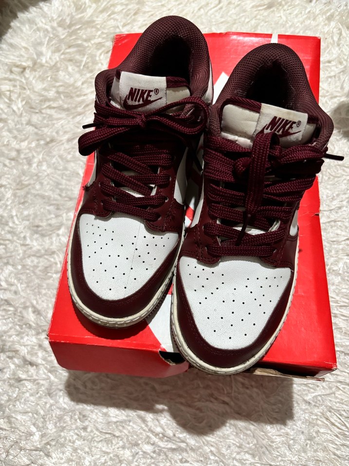 Orijinal Bordo Nike Dunk Spor Ayakkabı - Görsel 5