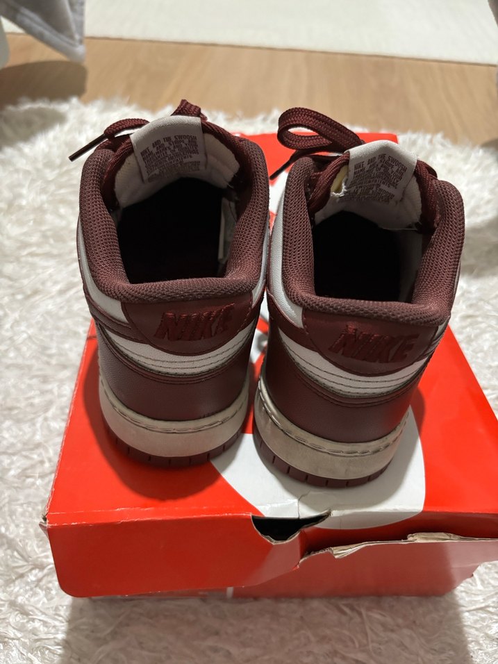 Orijinal Bordo Nike Dunk Spor Ayakkabı - Görsel 4