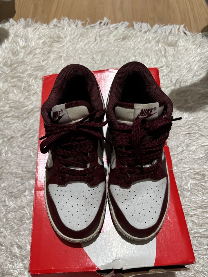 Orijinal Bordo Nike Dunk Spor Ayakkabı - Görsel 2