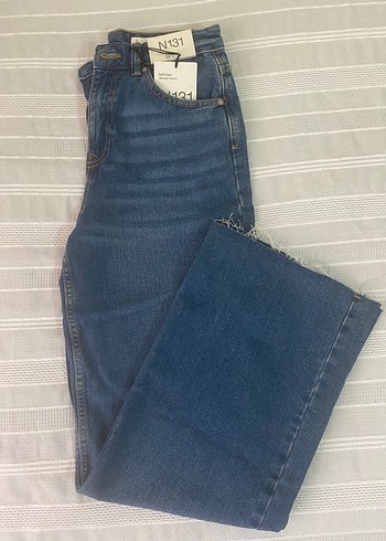 Kadın Mavi Denim Midi Boy Jean