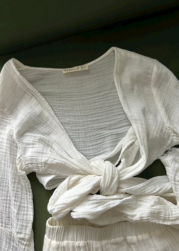 Uzun Beyaz Bohem Kadın plaj Elbise - Görsel 3