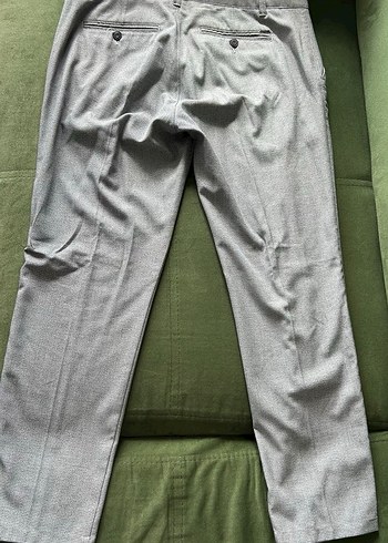 Gri Düğmeli Erkek Pantolon - Görsel 4