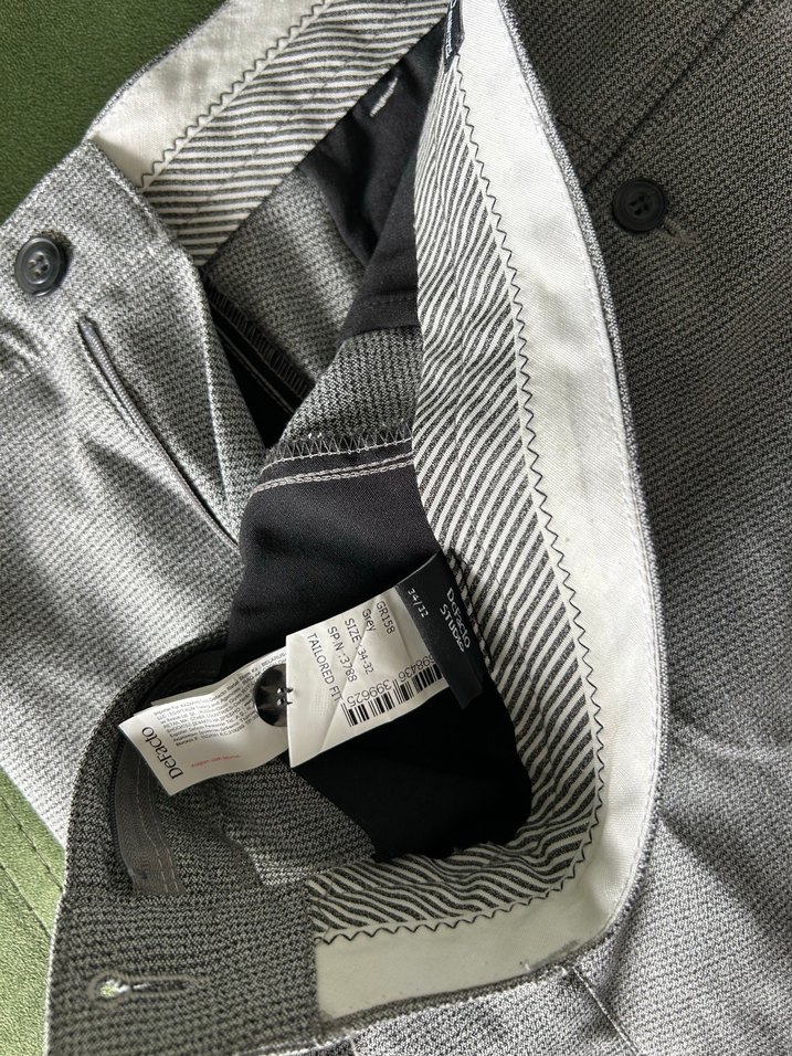 Gri Düğmeli Erkek Pantolon - Görsel 2