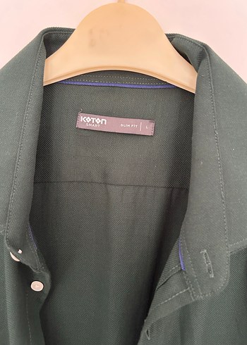 Koton Yeşil Erkek Keten Gömlek - Görsel 2