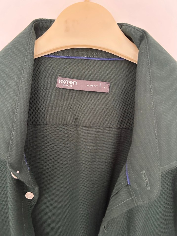 Koton Yeşil Erkek Keten Gömlek - Görsel 2