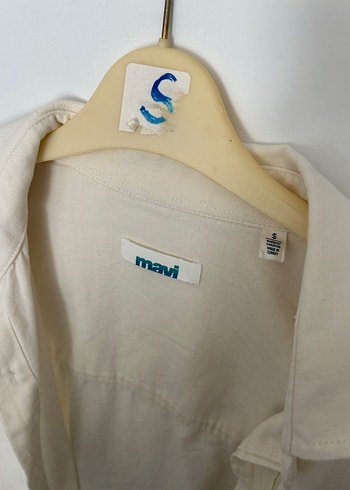 Mavi Erkek Krem Renk Keten Gömlek - Görsel 2