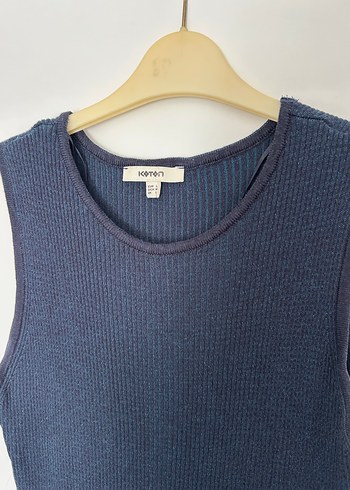 Koton Kadın Lacivert Uzun Kollu Triko Elbise - Görsel 2