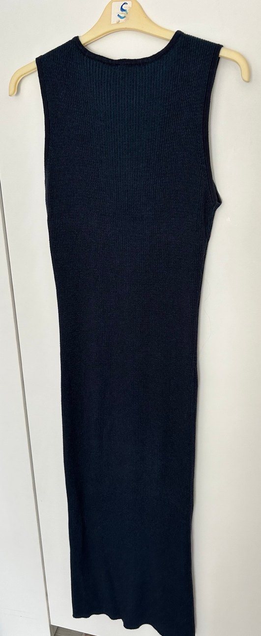 Koton Kadın Lacivert Uzun Kollu Triko Elbise - Görsel 3