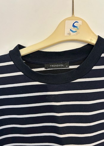 Milla lacivert Beyaz Çizgili Kadın Uzun Kollu Kazak - Görsel 2