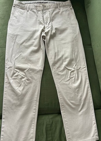Gri Regular Fit Keten Erkek Pantolon - Görsel 2