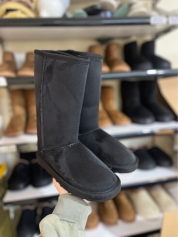 UGG SİYAH SÜET UZUN BOY