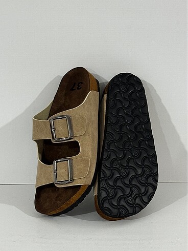 Birkenstock BEJ SÜET ÇİFT TOKA TERLİK