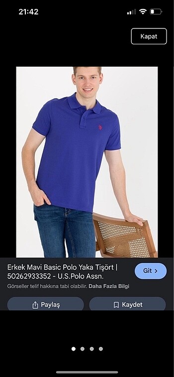 Erkek Polo yaka tişört