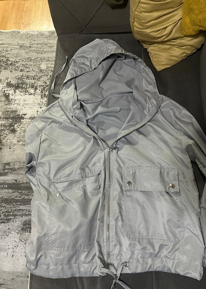 Gri ince ceket - Görsel 2