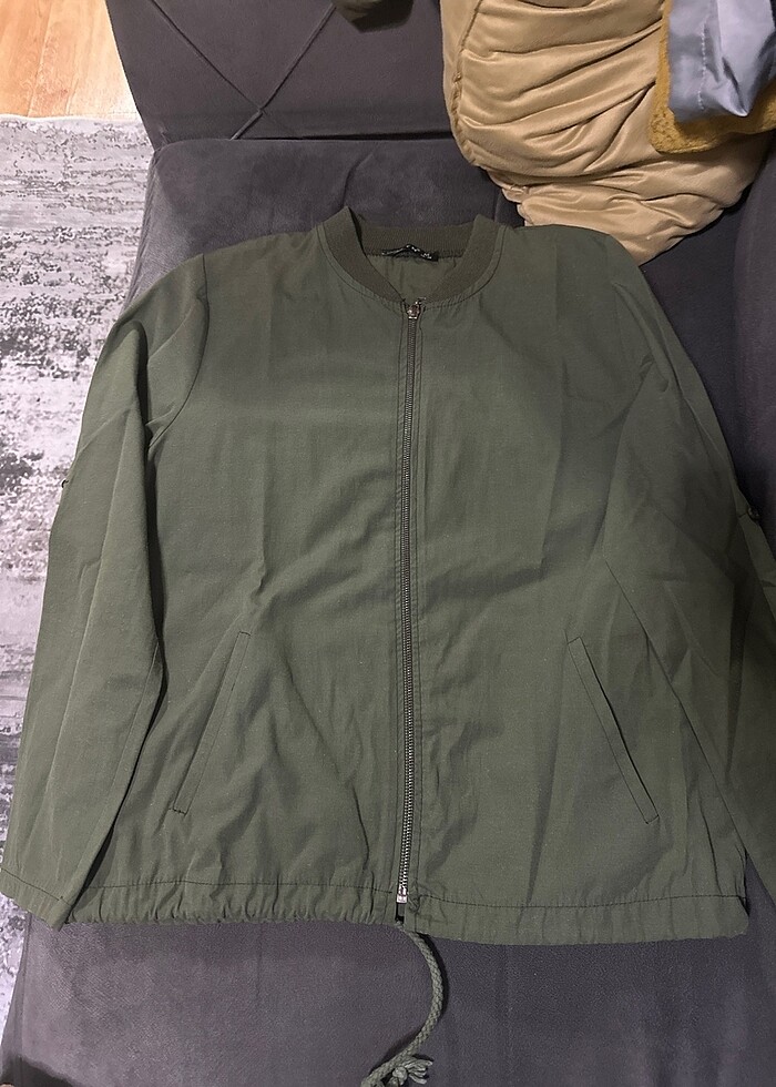 Haki ince ceket - Görsel 2