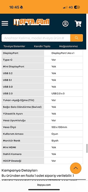  Beden Renk MSI MAG401QR