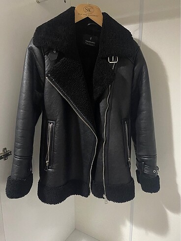 Stradivarius Suni Deri Biker Ceket