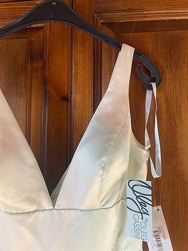 Oleg Cassini Ivory Gelinlik Abiye - Görsel 3