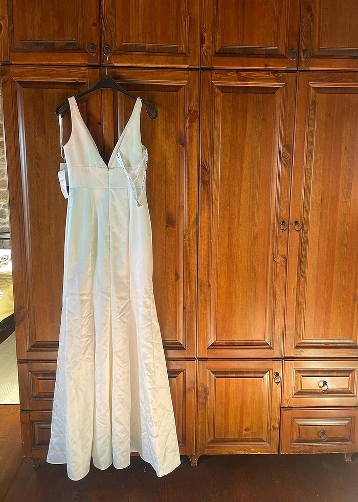 Oleg Cassini Ivory Gelinlik Abiye - Görsel 4