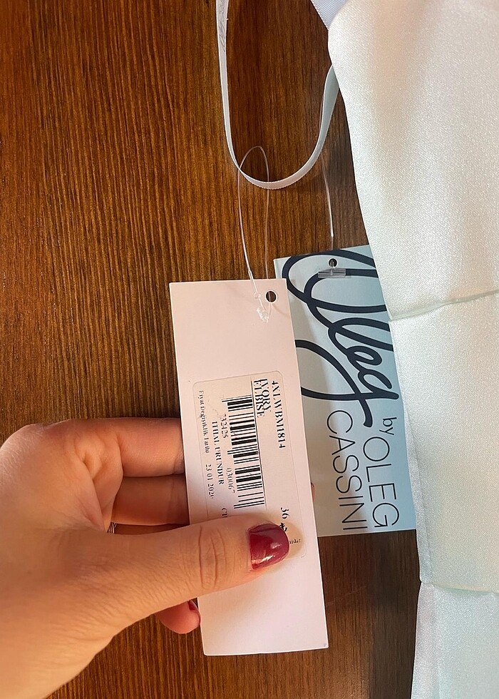 Oleg Cassini Ivory Gelinlik Abiye - Görsel 5