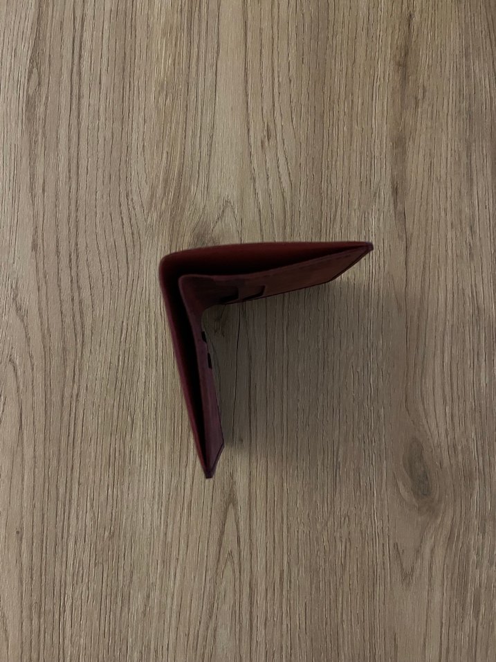 Bordo Renk El Yapımı Deri Cüzdan - Görsel 3