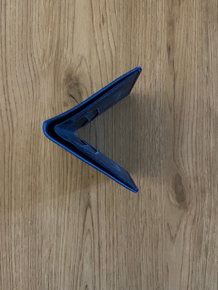 Mavi Renk El Yapımı Deri Cüzdan - Görsel 2