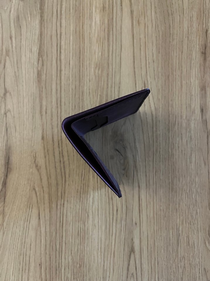 Mor El Yapımı Deri Cüzdan - Görsel 2