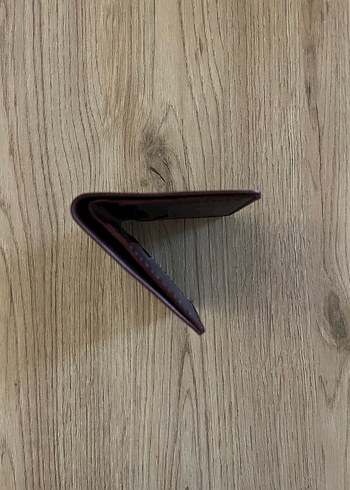 Bordo El Yapımı Deri Cüzdan - Görsel 2