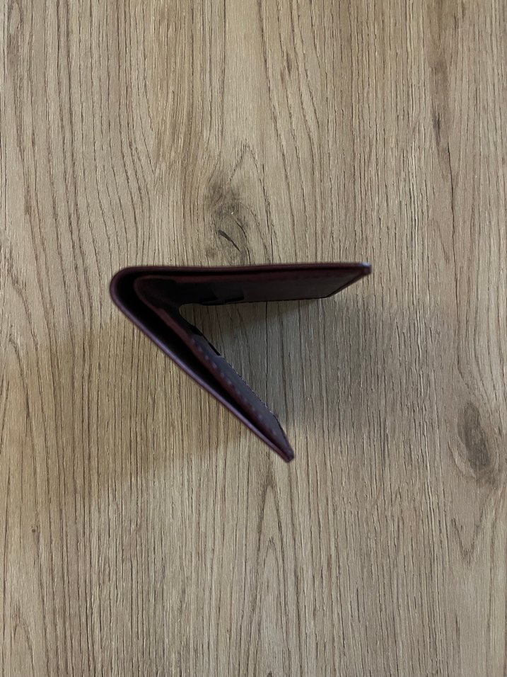 Bordo El Yapımı Deri Cüzdan - Görsel 2