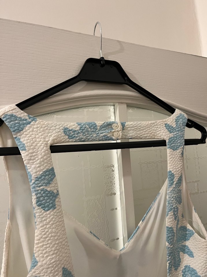 Zara Trafaluc Askılı V Yaka Small Beden Mini Elbise - Görsel 3