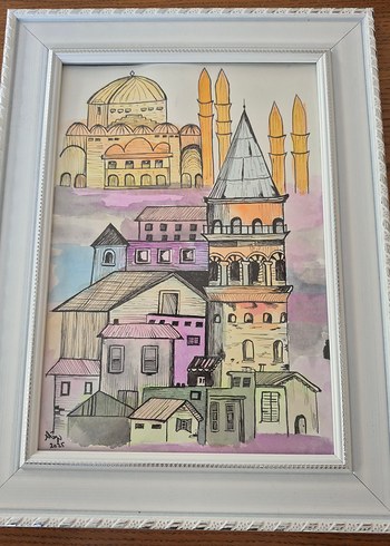 İstanbul ruhunu yansıtan Şehir ve Camii Resmi - Görsel 2