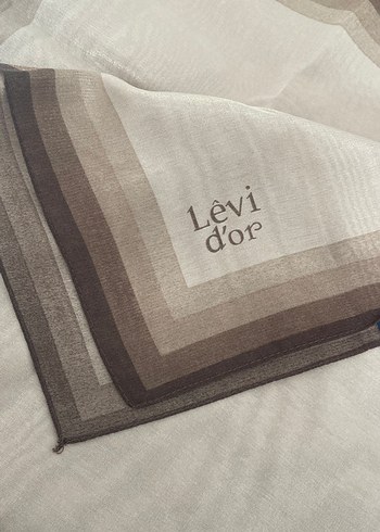 Bej krem acı kahve tonlarında Pamuklu levi dor marka Kadın şal