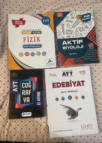 TYT-AYT Fizik, Biyoloji, Coğrafya, Edebiyat Soru Kitapları