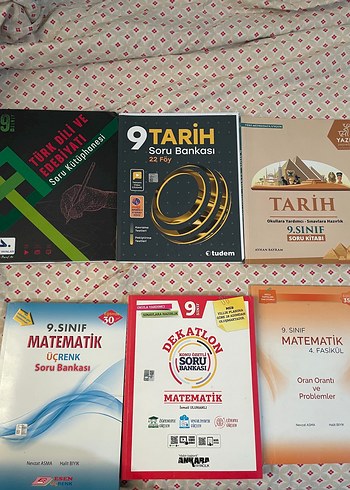 9. sinif test kitaplari kullanilmamis