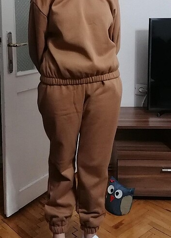 kahverengi termal eşofman
