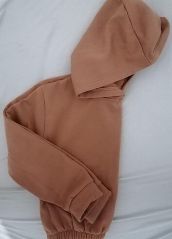 Kahverengi termal hoodie