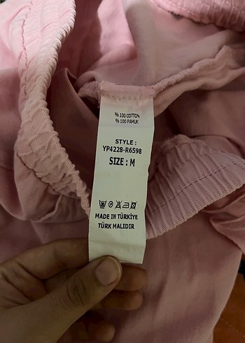 pembe pamuklu pantolon - Görsel 2