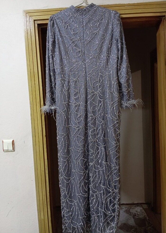 Yeni sezon taş işlemeli abiye - Görsel 3