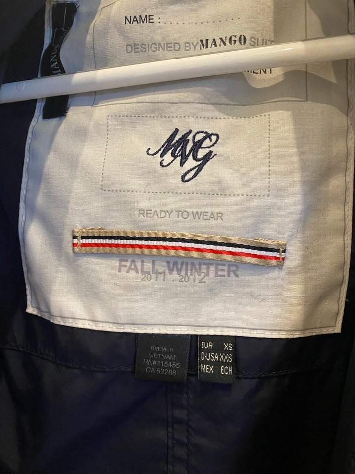 Mango Lacivert Kadın yağmurluk - Görsel 2