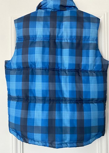 Jack&Jones Mavi Ekose Fermuarlı Yelek - Görsel 2