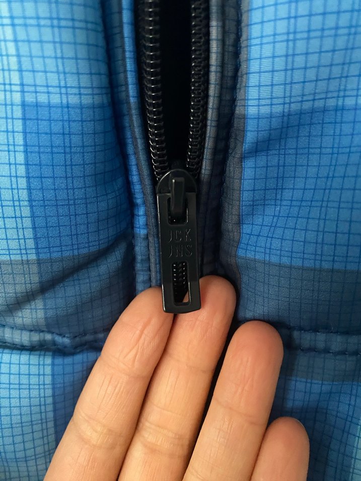 Jack&Jones Mavi Ekose Fermuarlı Yelek - Görsel 5