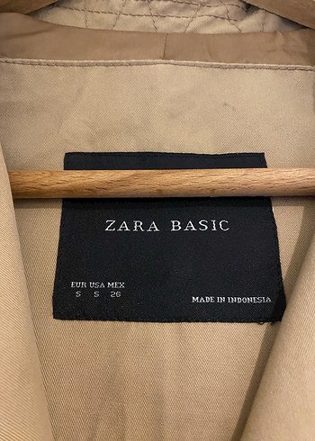 Zara Bej Midi Kadın Trençkot, Kemerli, Regular Fit - Görsel 4