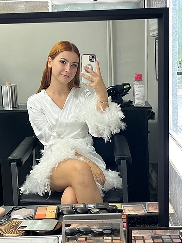 m Beden beyaz Renk Bride sabahlık