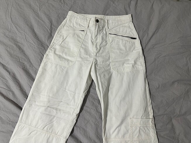H&M Beyaz Kargo Pantolon