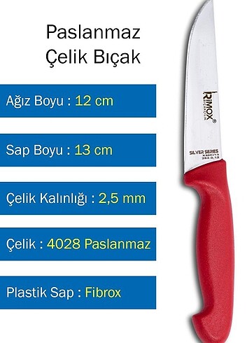 Beden Rimox Kasap Bıçağı Orijinal