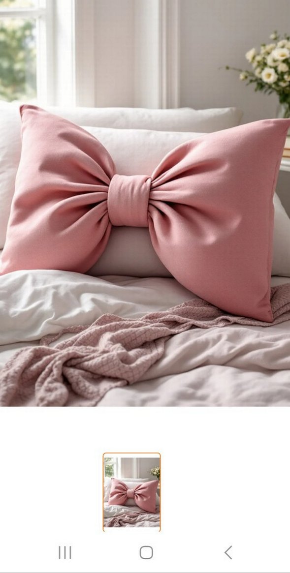 Fiyonk Detaylı MorDekoratif şık Yastık 1 Adet fiyatı Özel yapım. - Görsel 2